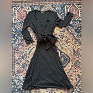 BCBG MaxAzriaTie Waist Long Sleeve Dress